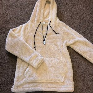 VS Pink Half zip hoodie sherpa